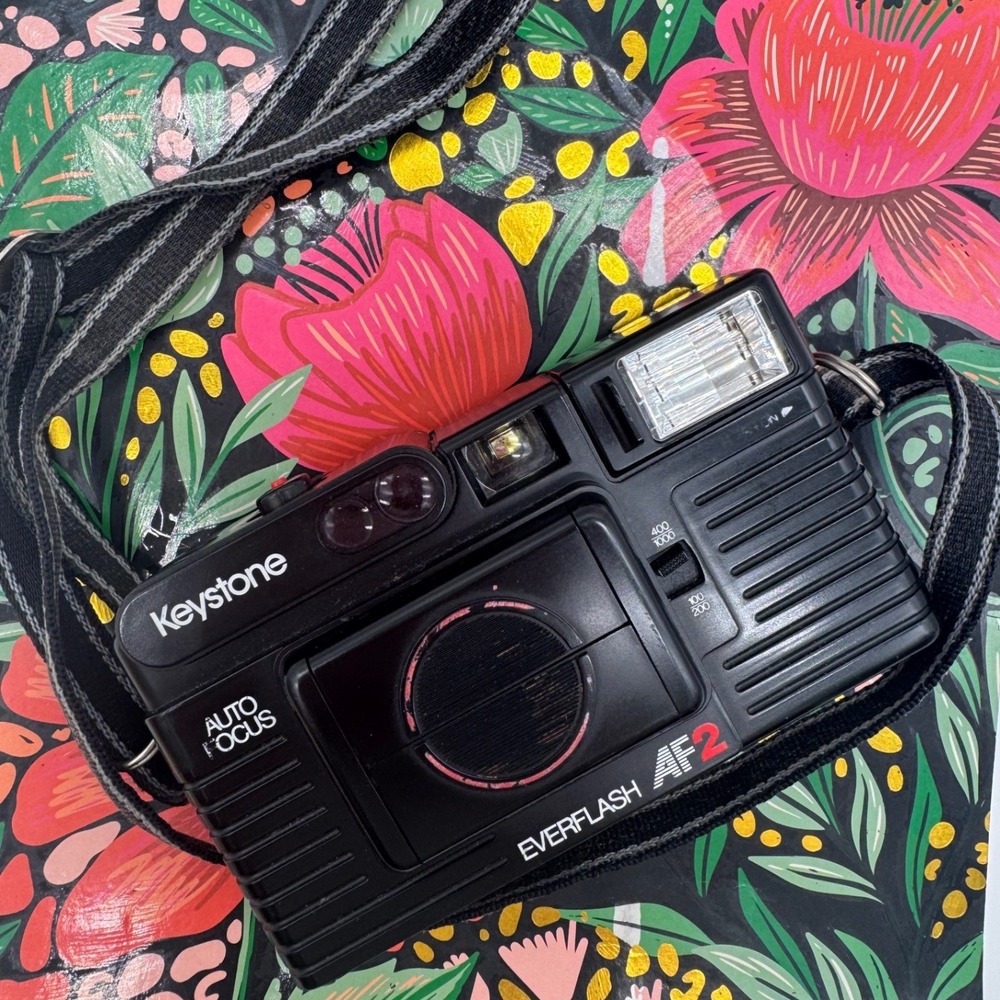 Keystone Everflash AF2 35mm Film Camera Auto Focus Keytar 38mm Lens‎ Vintage